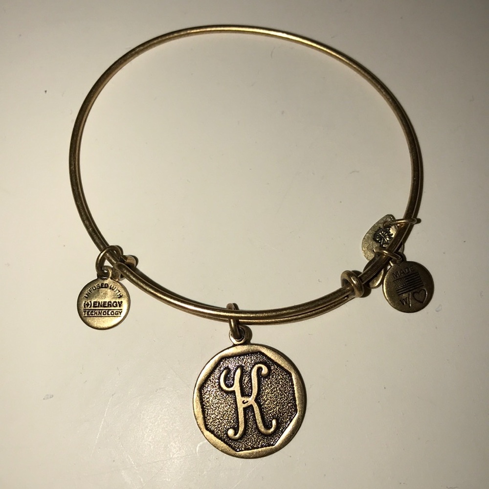 gold K alex and ani bracelet